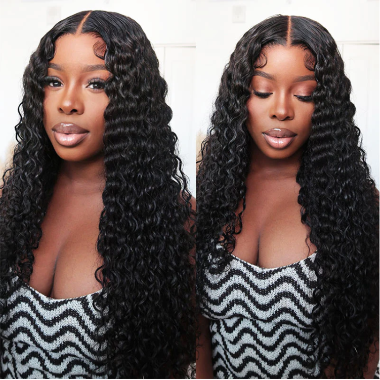 HIHAIR® DEEP WAVE LACE FRONTAL WIG - 100% HUMAN VIRGIN HAIR