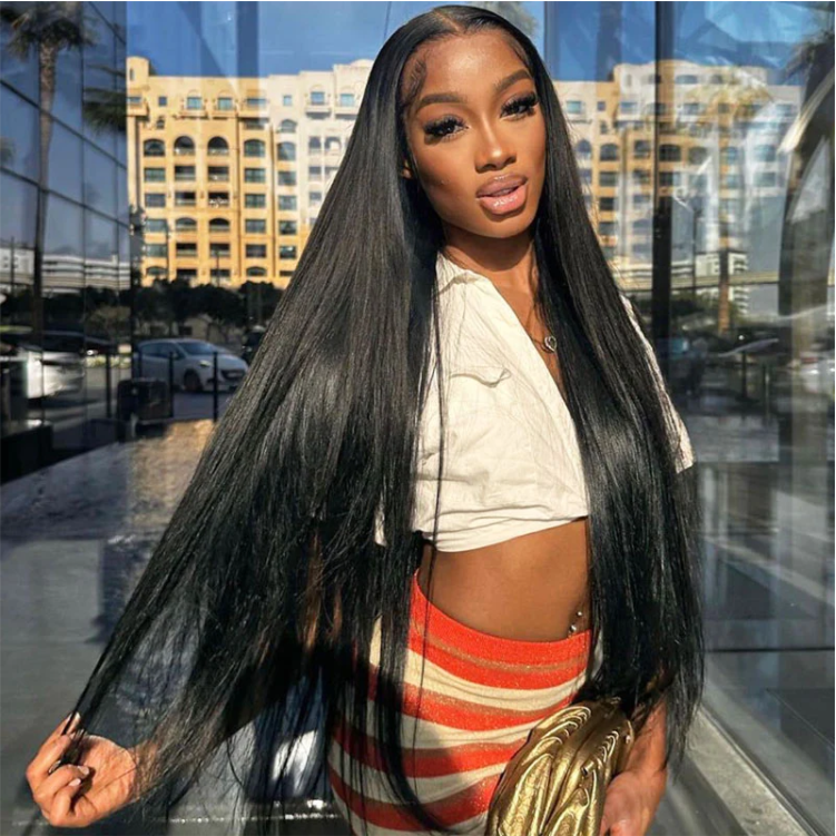 HIHAIR® STRAIGHT LACE FRONTAL WIG - 100% HUMAN VIRGIN HAIR