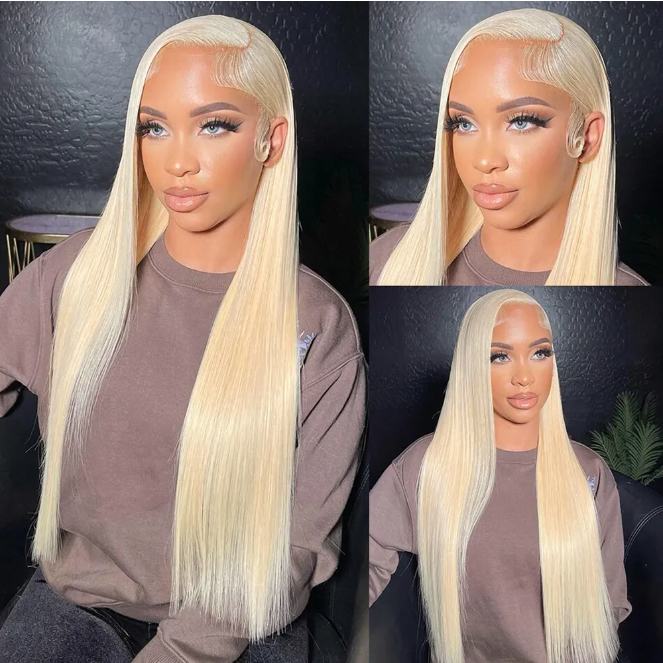 HIHAIR® BLONDE STRAIGHT LACE FRONTAL WIG - 100% HUMAN VIRGIN HAIR