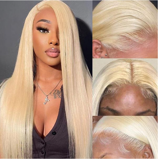 HIHAIR® BLONDE STRAIGHT LACE FRONTAL WIG - 100% HUMAN VIRGIN HAIR