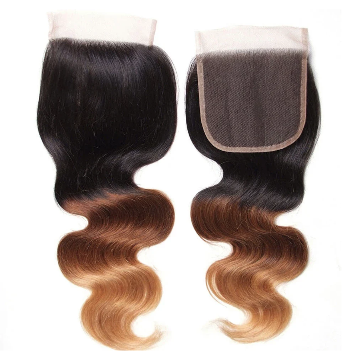 HIHAIR® OMBRE T1B427 LACE CLOSURE 4*4- 100% HUMAN VIRGIN HAIR