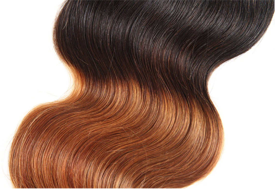 HIHAIR® OMBRE T1B427 LACE CLOSURE 4*4- 100% HUMAN VIRGIN HAIR