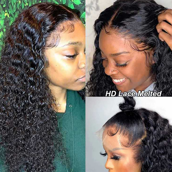 HIHAIR® HD LACE FRONTAL 13*4 DEEP WAVE WIG - 100% HUMAN VIRGIN HAIR