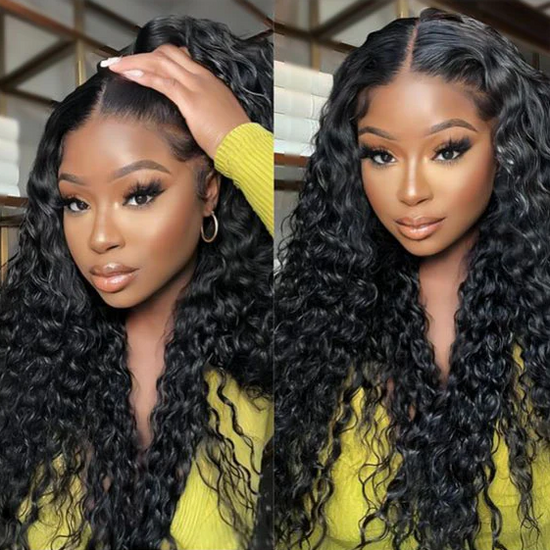 HIHAIR® HD LACE FRONTAL 13*4 WATER WAVE WIG - 100% HUMAN VIRGIN HAIR