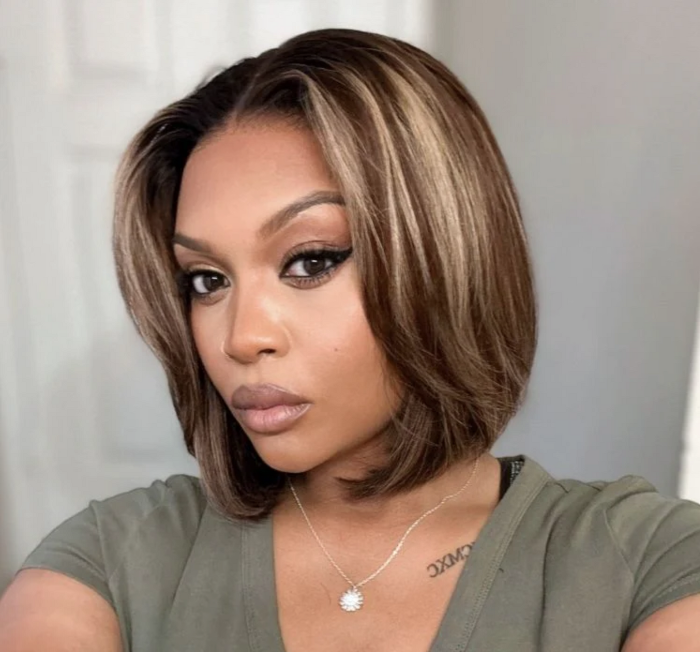 HIHAIR® P1B30 Brown BOB WIG 13*4 LACE FRONTAL - 100% HUMAN VIRGIN HAIR