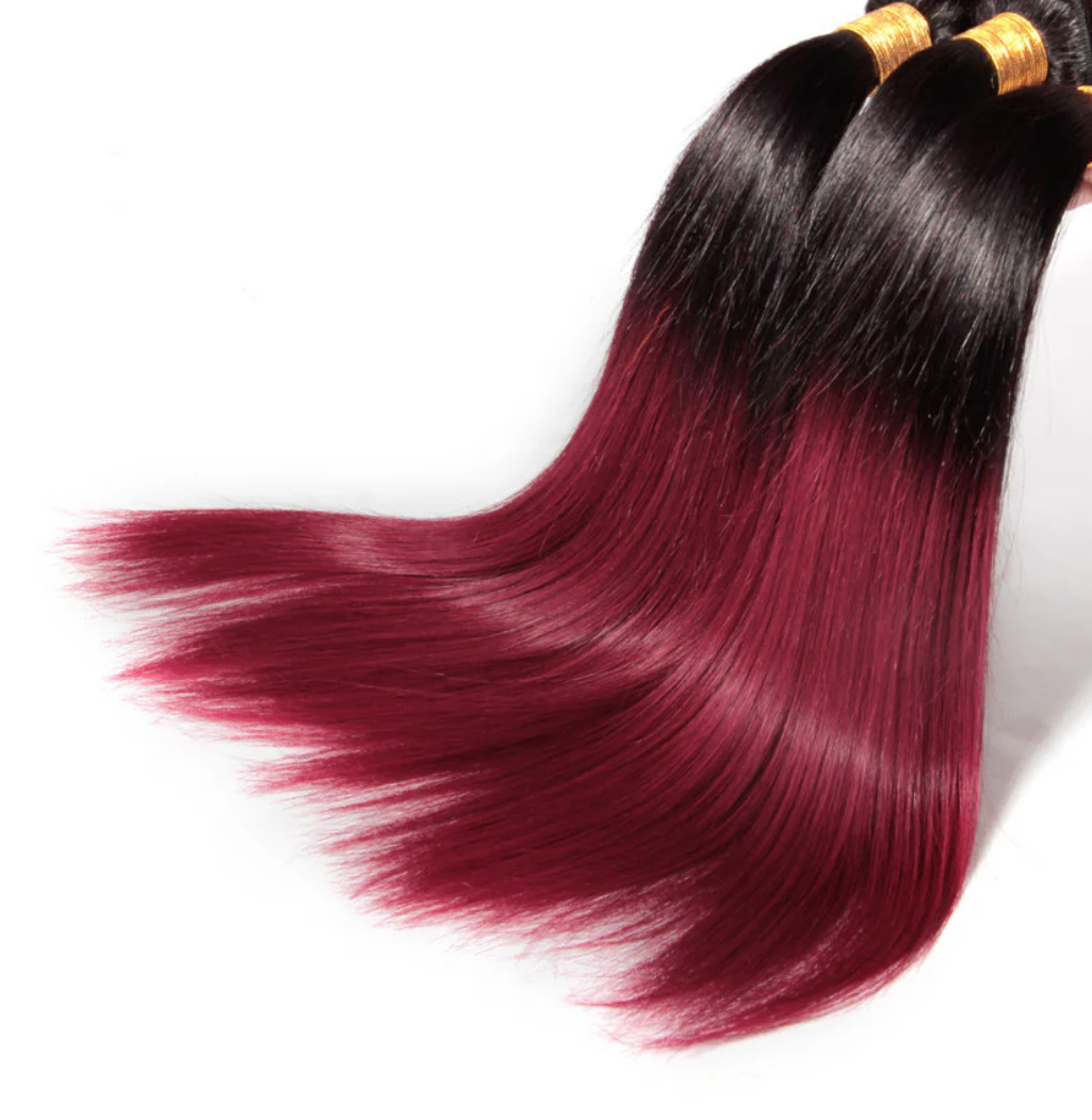 HIHAIR DARK ROOT BURGUNDY 1B/530 STRAIGHT BUNDLE DEAL