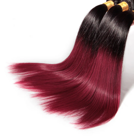 HIHAIR DARK ROOT BURGUNDY 1B/530 STRAIGHT BUNDLE DEAL