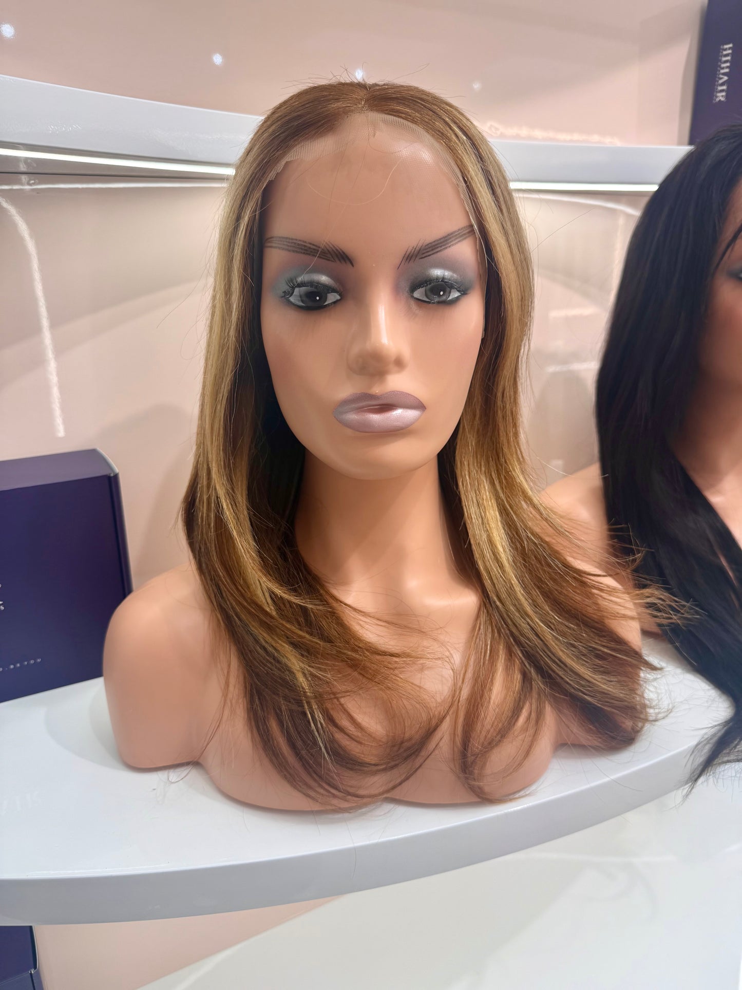 HIHAIR® OMBRE HIGHLIGHTS STRAIGHT 13*4 LACE FRONTAL WIG - 100% HUMAN VIRGIN HAIR
