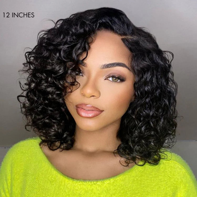 HIHAIR® CURLY BOB WIG 13X6 LACE FRONTAL - 100% HUMAN VIRGIN HAIR