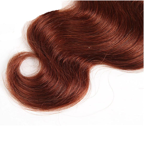 HIHAIR® 33B REDDISH BROWN BODY WAVE HAIR BUNDLE - 100% HUMAN VIRGIN HAIR