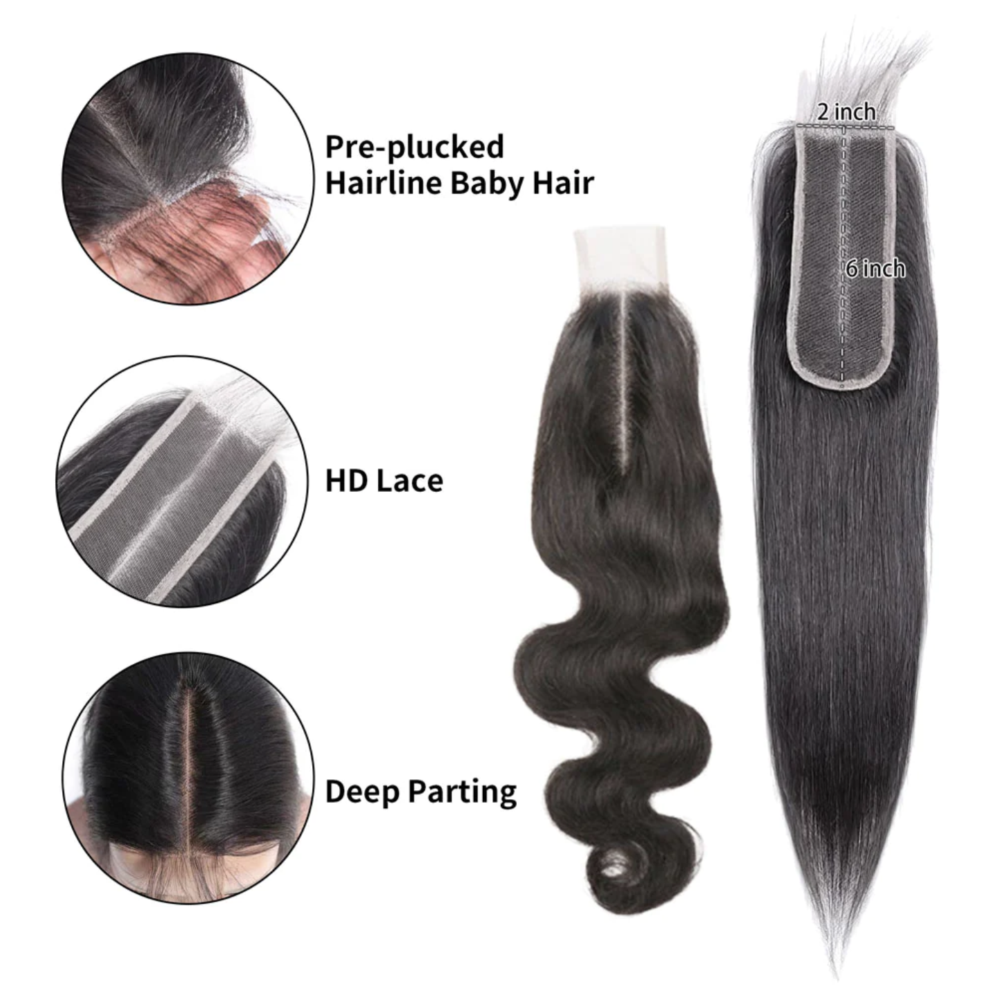 HD Lace 2X6 Closure