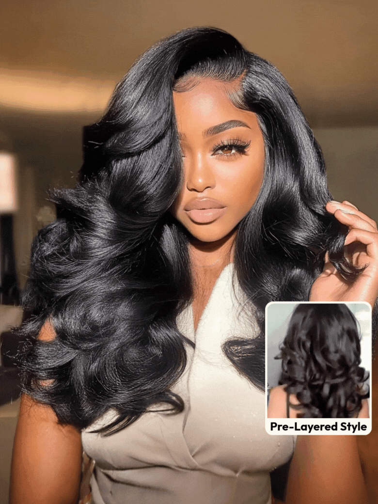 HIHAIR® HD LACE FRONTAL 13*4 BODY WAVE WIG - 100% HUMAN VIRGIN HAIR