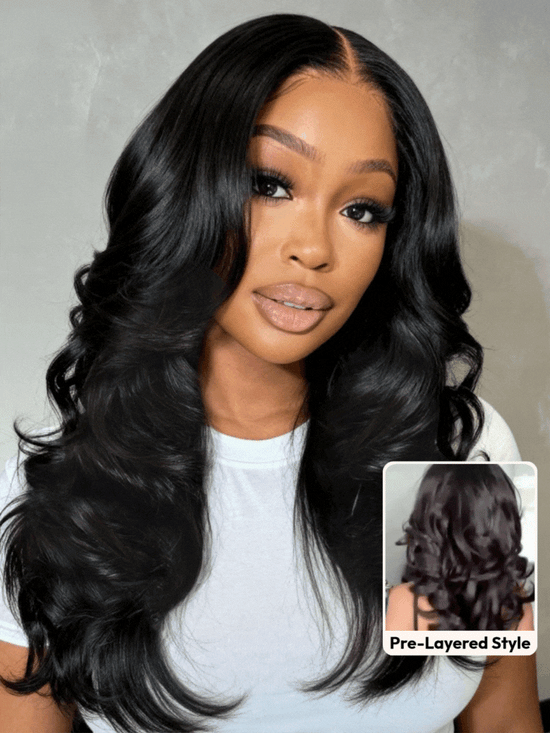 HIHAIR® HD LACE FRONTAL 13*4 BODY WAVE WIG - 100% HUMAN VIRGIN HAIR