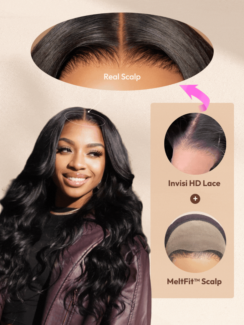 HIHAIR® HD LACE FRONTAL 13*4 BODY WAVE WIG - 100% HUMAN VIRGIN HAIR