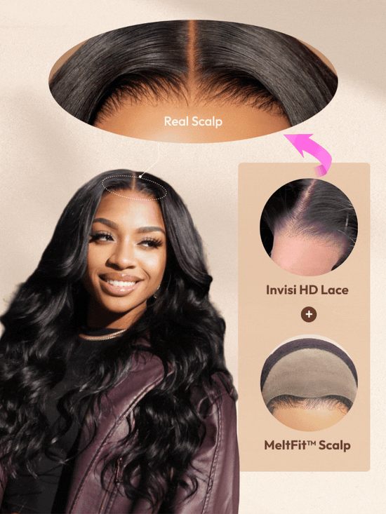 HIHAIR® HD LACE FRONTAL 13*4 BODY WAVE WIG - 100% HUMAN VIRGIN HAIR