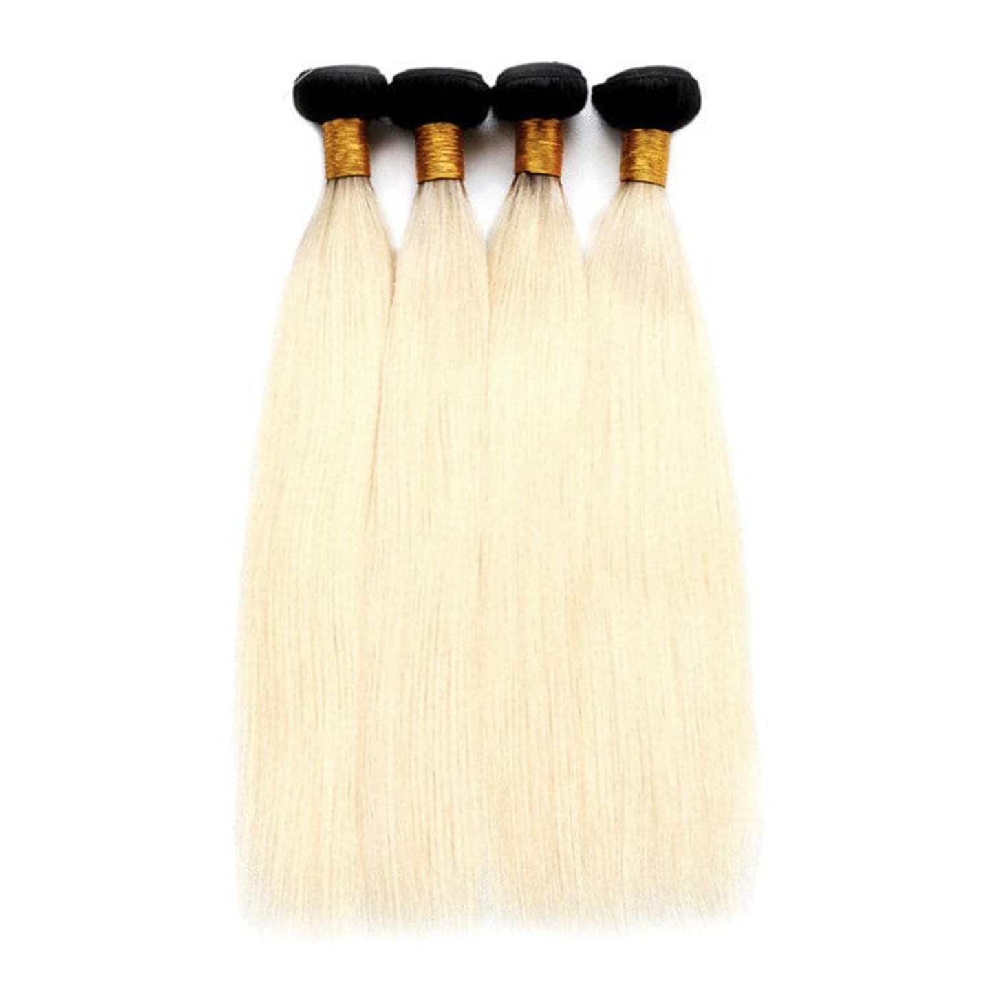 DARK ROOT BLONDE 1B/613 STRAIGHT HAIR BUNDLE - 100% HUMAN VIRGIN HAIR