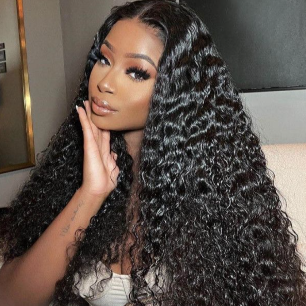 HIHAIR® GLUELESS 7*5 DEEP WAVE PREMIUM 180D LACE WIG - 100% HUMAN VIRGIN HAIR