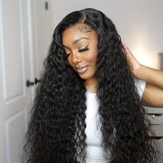 HIHAIR® GLUELESS 7*5 DEEP WAVE PREMIUM 180D LACE WIG - 100% HUMAN VIRGIN HAIR