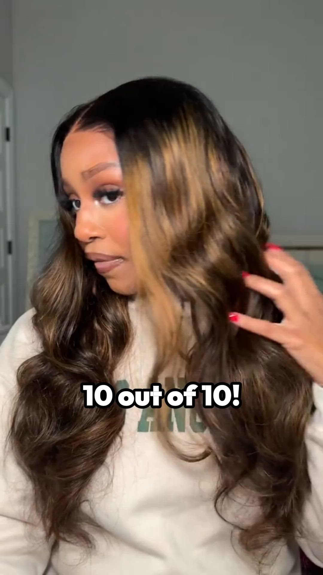 HIHAIR®  7x5 Pre-cut Glueless Lace Balayage Highlight Body Wave with Drawstring Wig