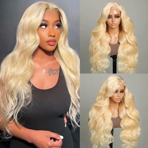 Blonde Beauty Virgin Human LaceFront Wig 2… Lace Front Virgin Human Hair Wigs | Platinum Blonde | 12, 14  main image 2