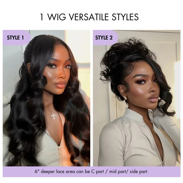 HIHAIR® GLUELESS 7*6 BODY WAVE LACE WIG - 100% HUMAN VIRGIN HAIR