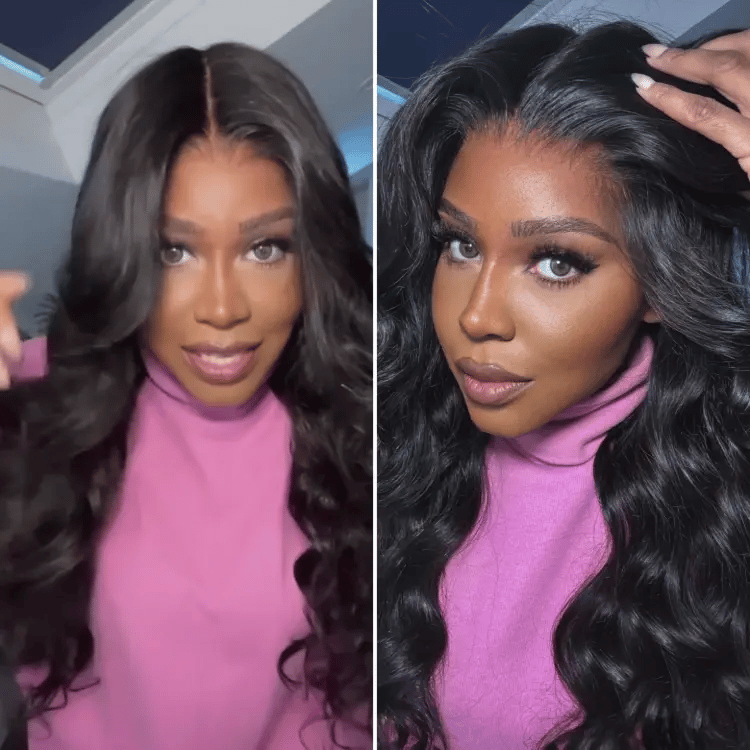 HIHAIR® GLUELESS 7*6 BODY WAVE LACE WIG - 100% HUMAN VIRGIN HAIR