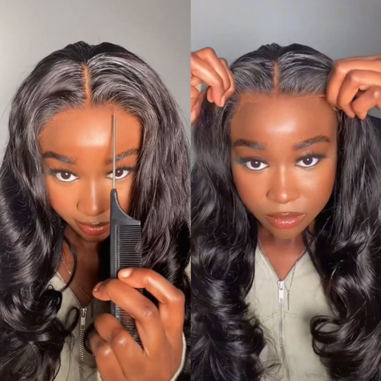 HIHAIR® GLUELESS 6*4 BODY WAVE LACE WIG - 100% HUMAN VIRGIN HAIR