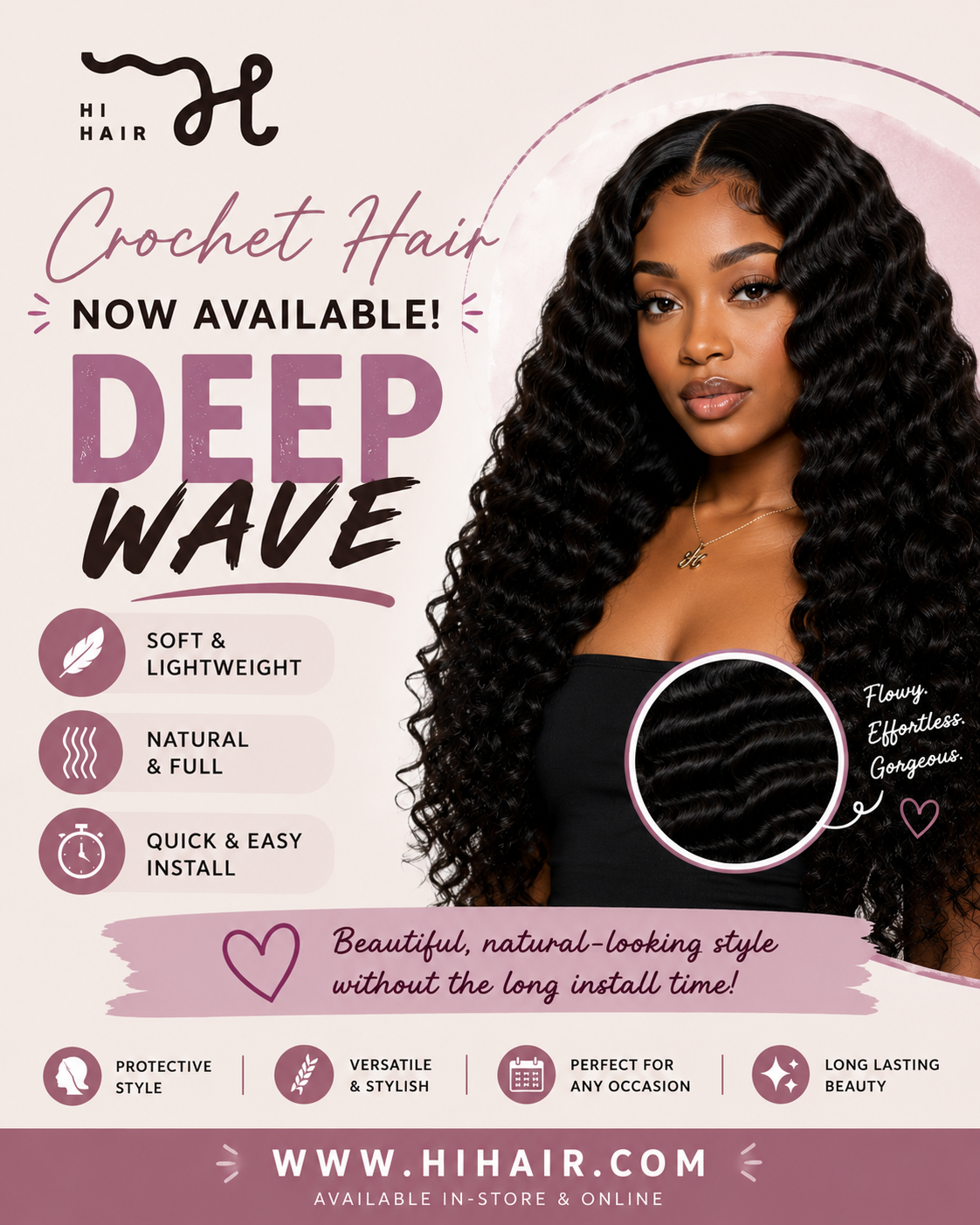 HIHAIR® CROCHET HAIR BUNDLE - 100% HUMAN VIRGIN HAIR