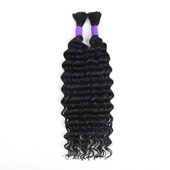 HIHAIR® BULK HAIR HAIR BUNDLE FOR BRAIDING - 100% HUMAN VIRGIN HAIR
