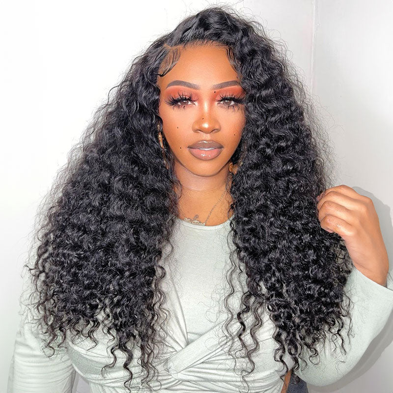 HIHAIR® JERRY CURLY LACE FRONTAL WIG - 100% HUMAN VIRGIN HAIR