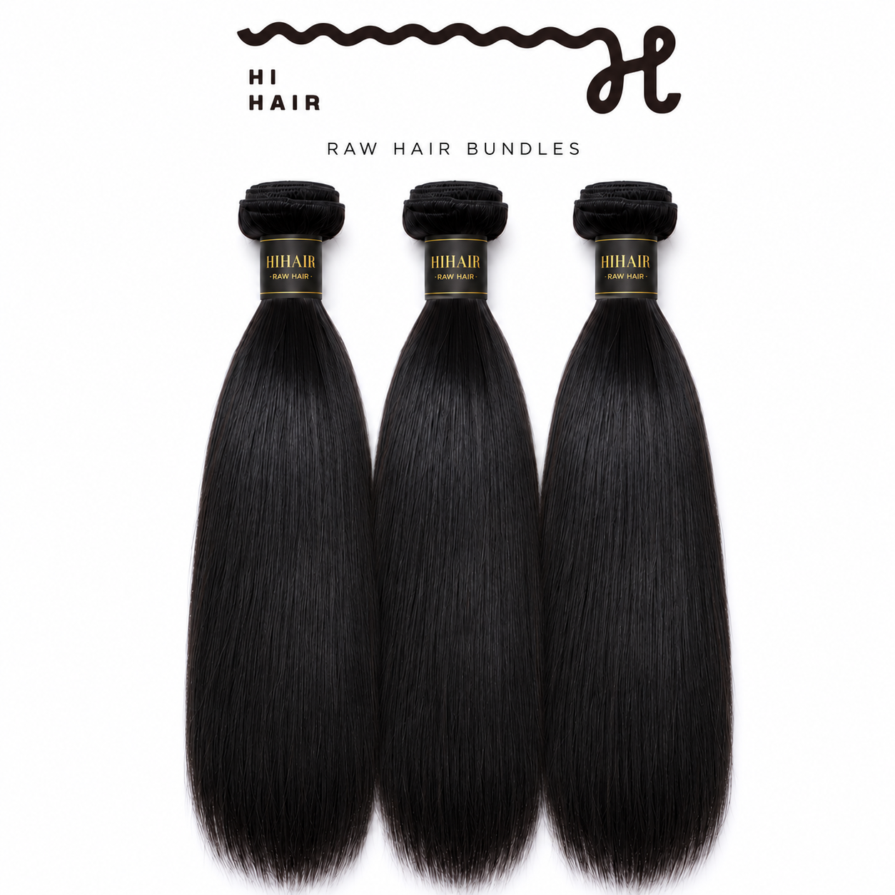 HIHAIR® RAW HAIR BUNDLE STRAIGHT - 100% HUMAN VIRGIN HAIR
