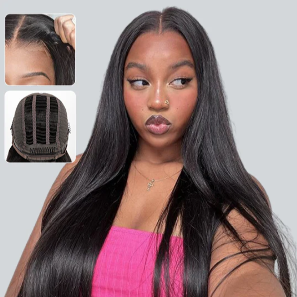 HIHAIR® GLUELESS 7*5 STRAIGHT PREMIUM 180D LACE WIG - 100% HUMAN VIRGIN HAIR