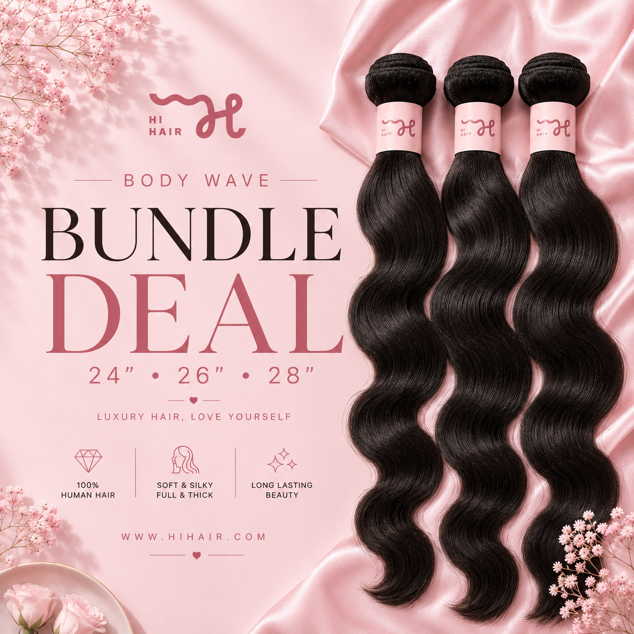 September Bundle Deal - Body Wave 24 26 28