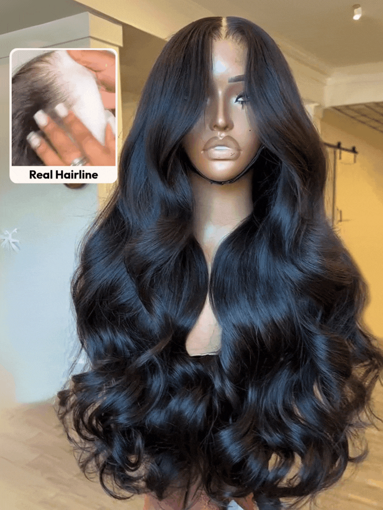 HIHAIR® HD LACE FRONTAL 13*4 BODY WAVE WIG - 100% HUMAN  display picture 3