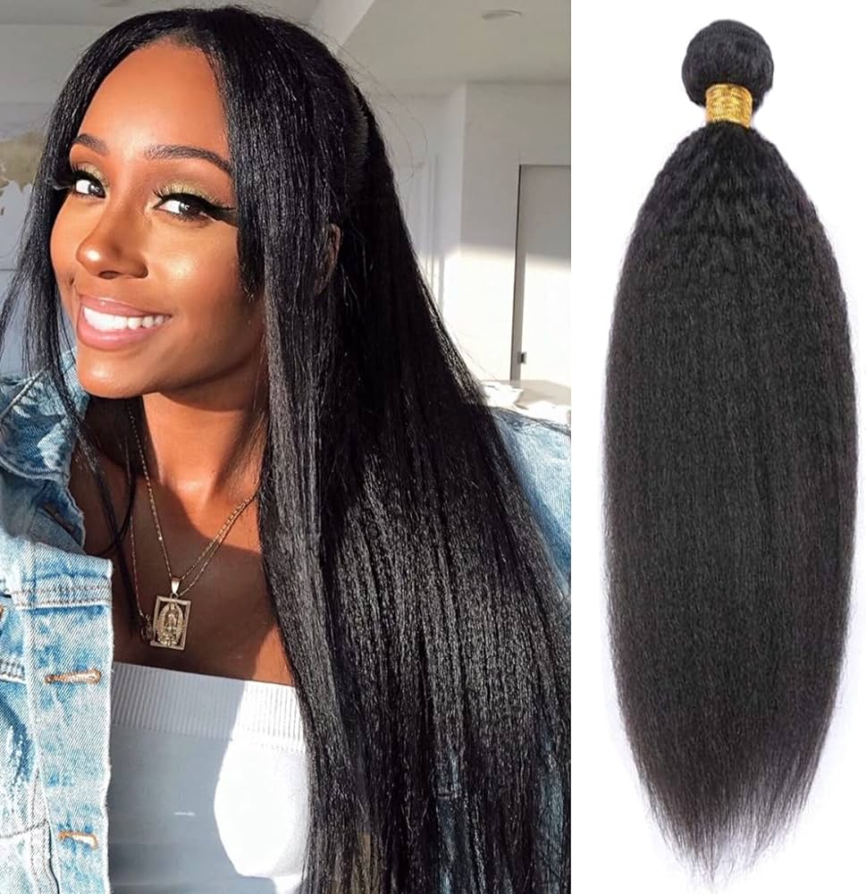 HIHAIR® YAKI STRAIGHT HAIR BUNDLE - 100% HUMAN VIRGIN HAIR