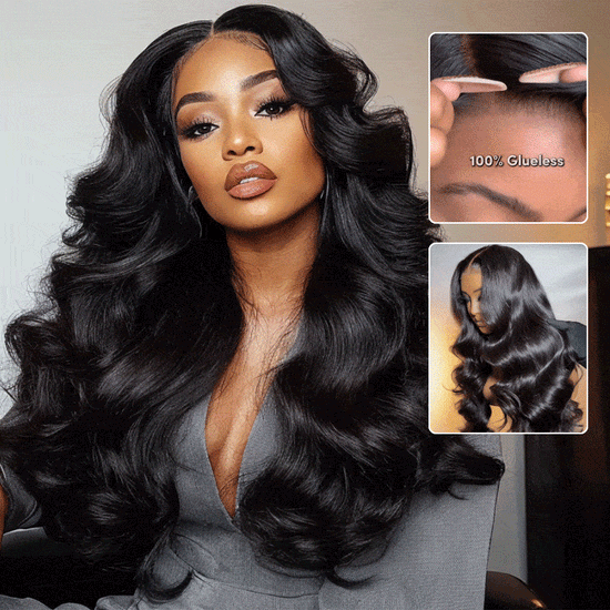 HIHAIR® 7x5 HD Lace & Transparent Lace 3D Body Wave With Invisi Drawstring Wig