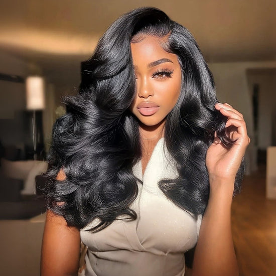 HIHAIR® 7x5 HD Lace & Transparent Lace 3D Body Wave With Invisi Drawstring Wig