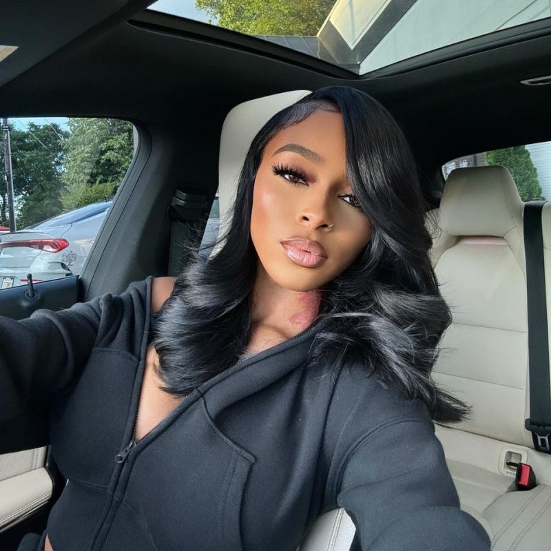 HIHAIR® 7x5 HD Lace & Transparent Lace 3D Body Wave With Invisi Drawstring Wig