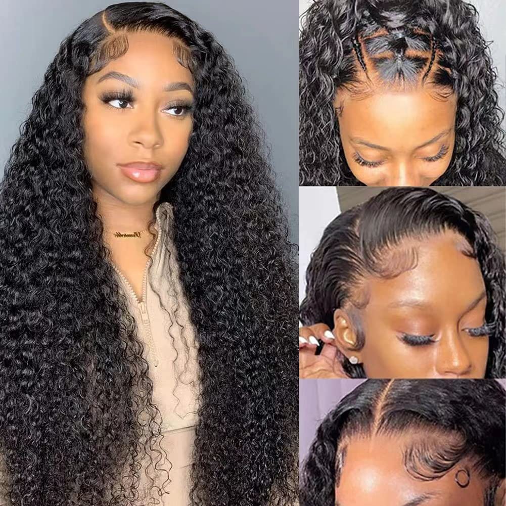 HIHAIR® JERRY CURLY LACE FRONTAL WIG - 100% HUMAN VIRGIN HAIR