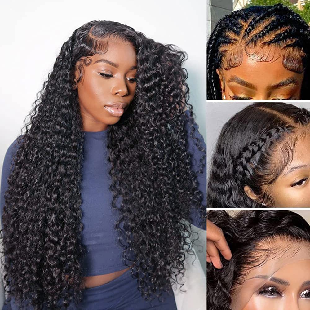 HIHAIR® JERRY CURLY LACE FRONTAL WIG - 100% HUMAN VIRGIN HAIR