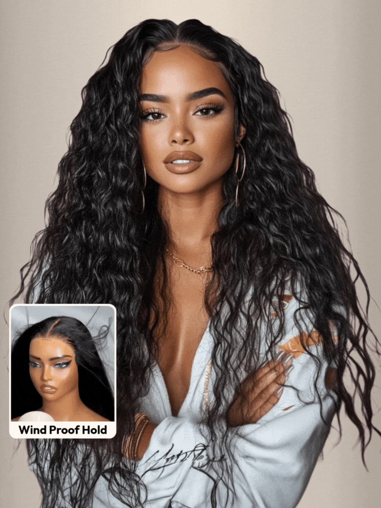 HIHAIR® HD LACE FRONTAL 13*4 WATER WAVE WIG - 100% HUMAN VIRGIN HAIR