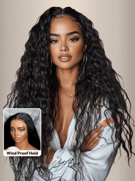 HIHAIR® HD LACE FRONTAL 13*4 WATER WAVE WIG - 100% HUMAN VIRGIN HAIR
