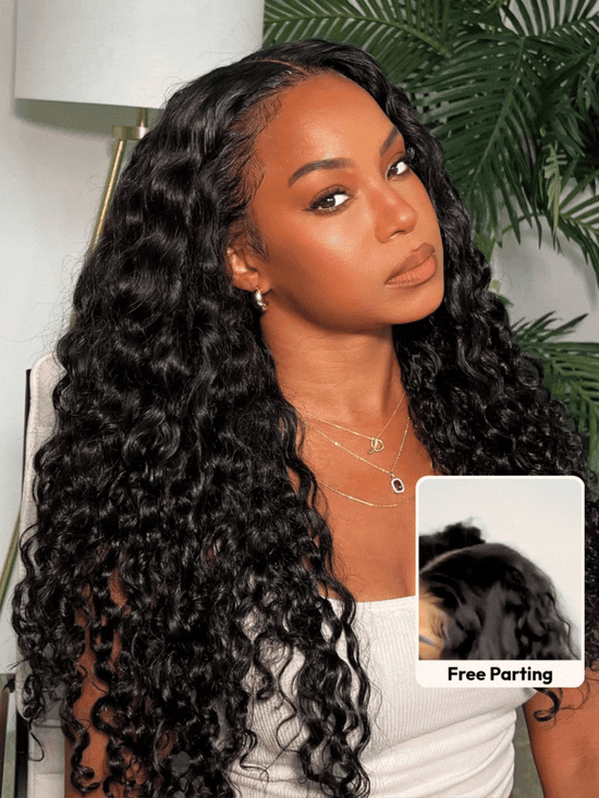 HIHAIR® HD LACE FRONTAL 13*4 WATER WAVE WIG - 100% HUMAN VIRGIN HAIR