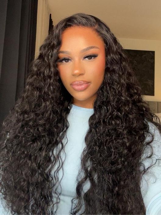 HIHAIR® HD LACE FRONTAL 13*4 WATER WAVE WIG - 100% HUMAN VIRGIN HAIR