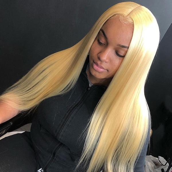 HIHAIR® BLONDE STRAIGHT LACE FRONTAL WIG - 100% HUMAN VIRGIN HAIR