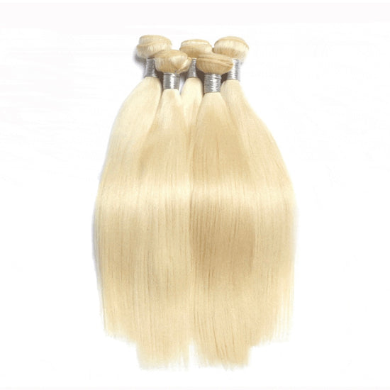 HIHAIR BLONDE STRAIGHT HAIR BUNDLE - 100% HUMAN VIRGIN HAIR