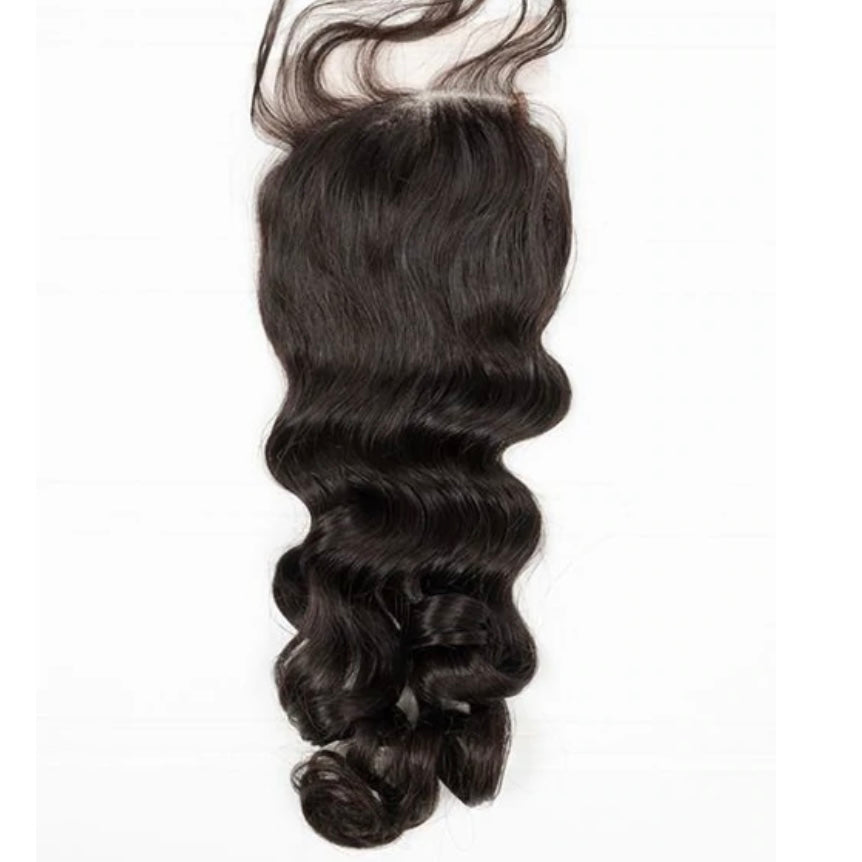 HIHAIR® LOOSE WAVE LACE CLOSURE 4*4- 100% HUMAN VIRGIN HAIR