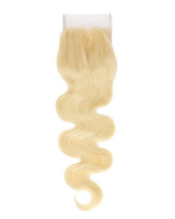 Load image into Gallery viewer, HIHAIR® BLONDE 613 BODY WAVE LACE CLOSURE 4*4 - 100% HUMAN VIRGIN HAIR
